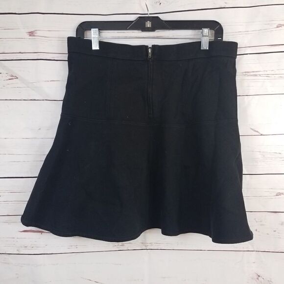 Madewell Wavelength Black Fit Flare Skirt - Picture 2 of 8